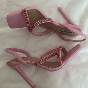 Steve Madden pink rhinestone heels